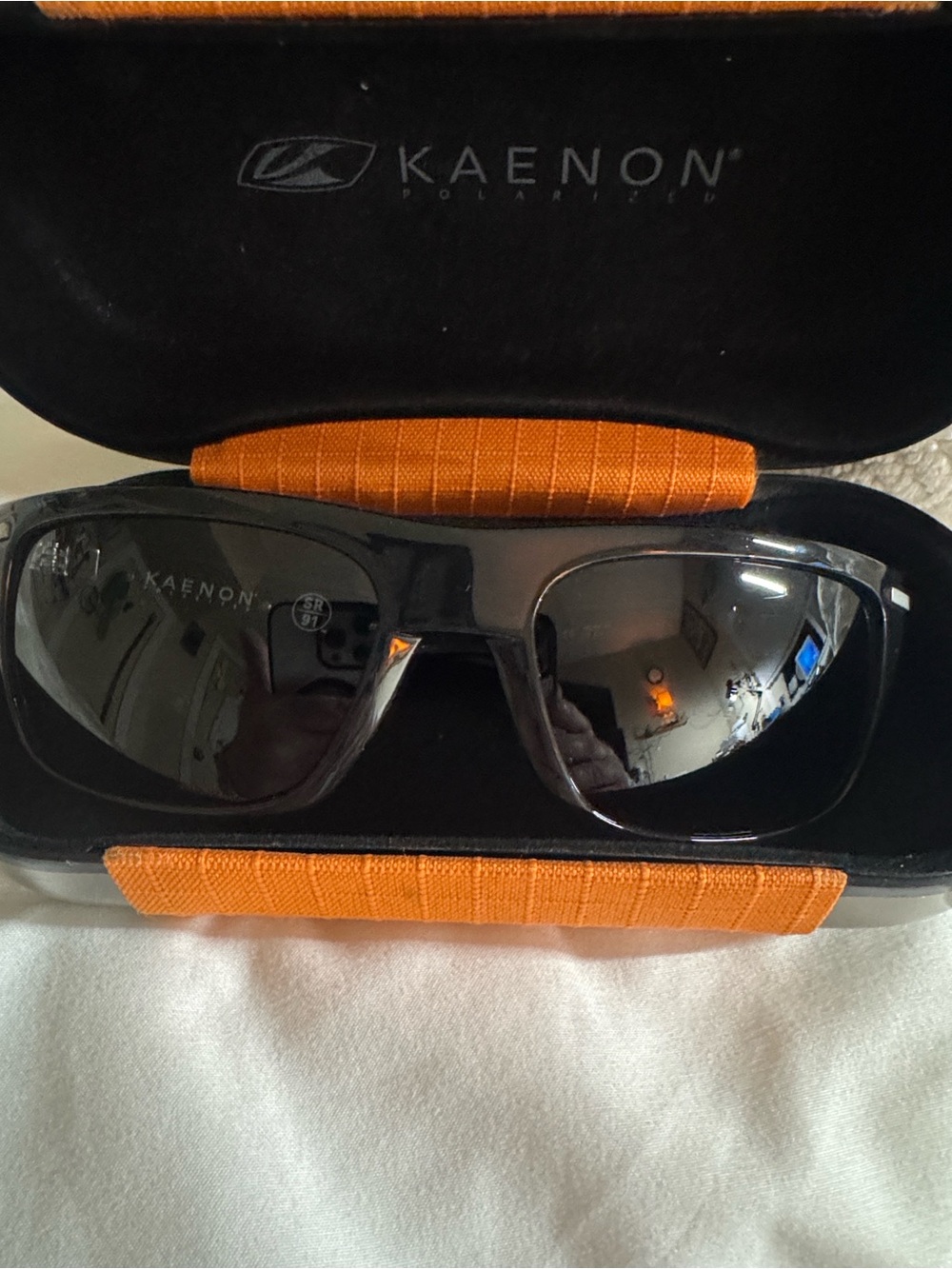 Kaenon Men’s Black Polarized Wrap Sunglasses